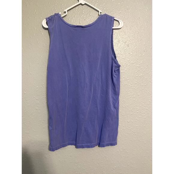 Comfort Colors Small Purple Tank Top University of Arkansas Razorbacks Shirt - Picture 2 of 6